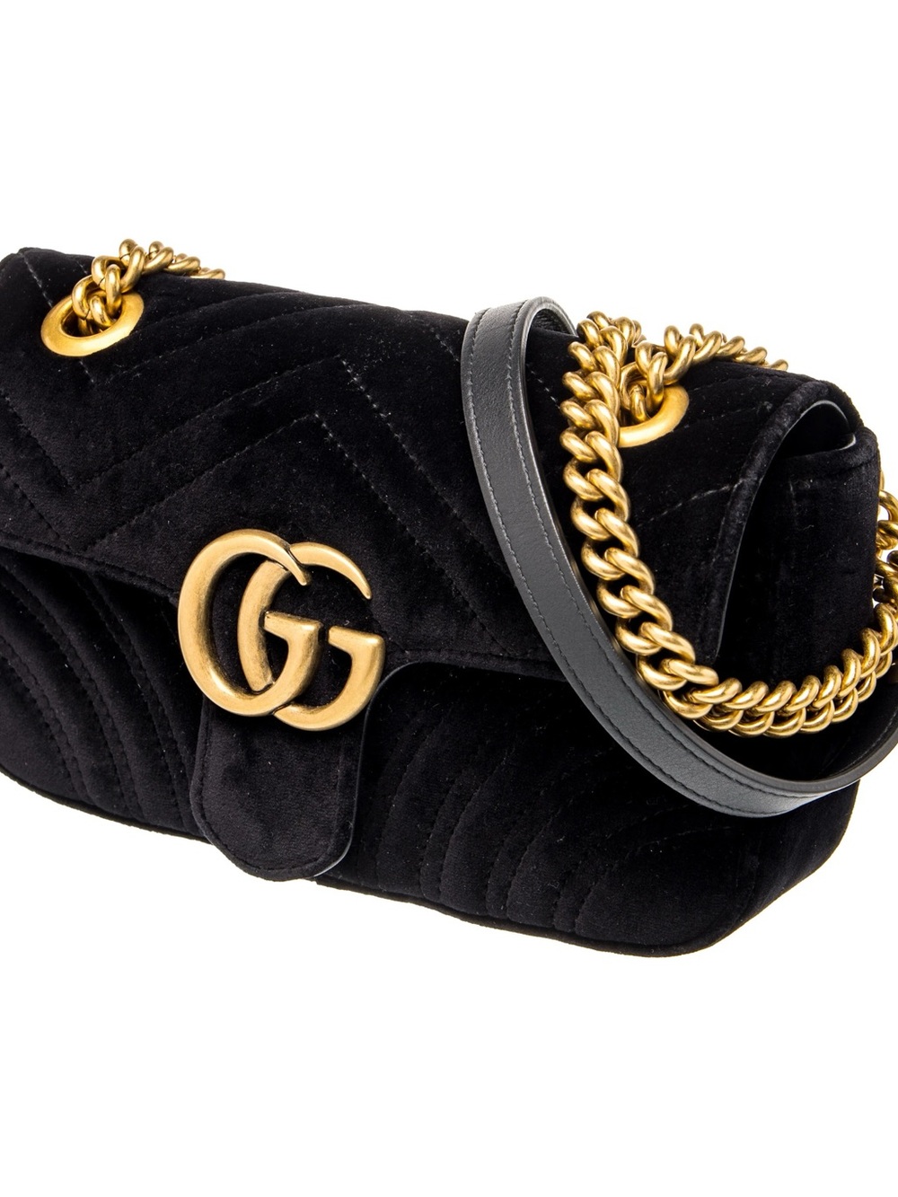 Gucci GG Velvet Marmont Shoulder Bag